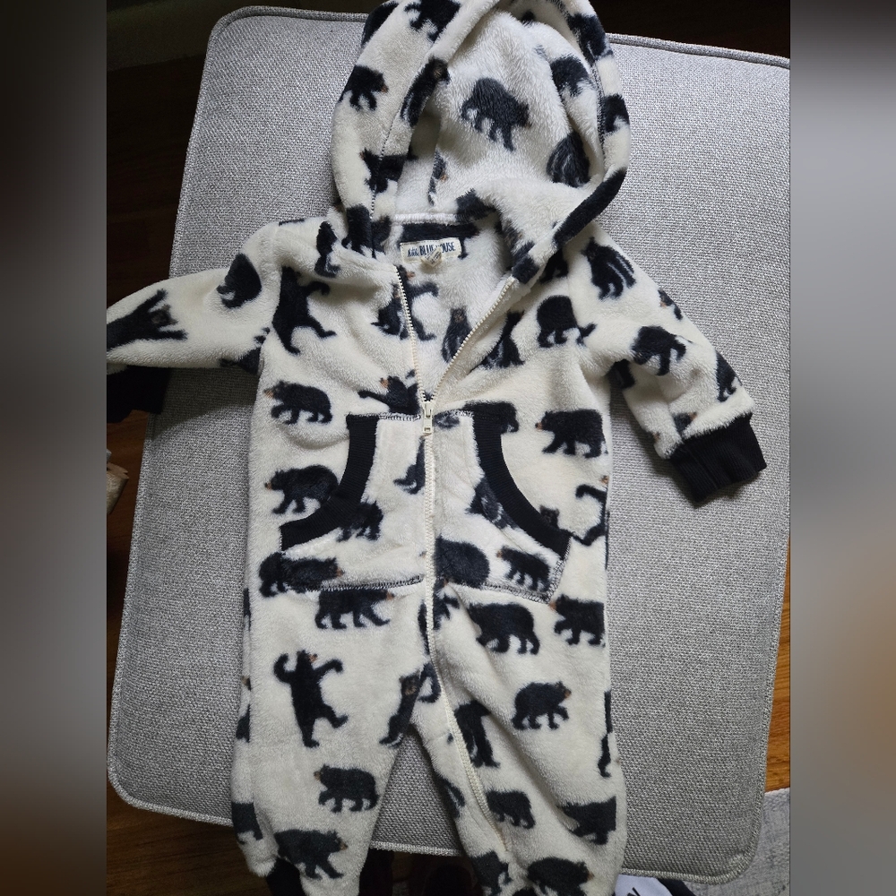 Bear Onesie with Hood 3-6 Months